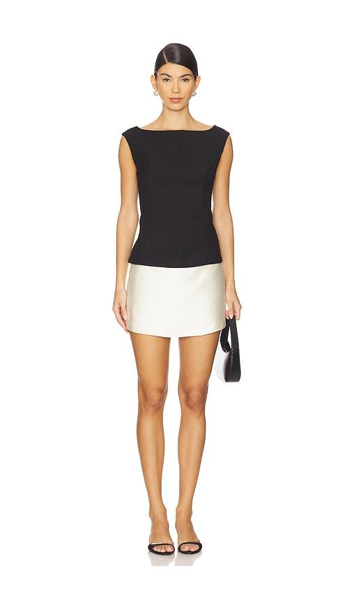 line & dot isabeau mini dress in black. - size l (also in s, xs)
