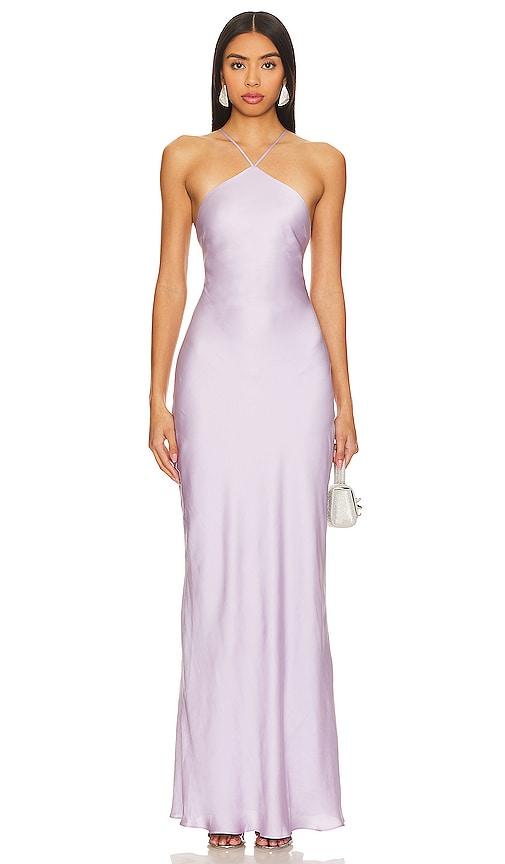 line & dot kira maxi dress in lavender. - size m (also in l, xl)