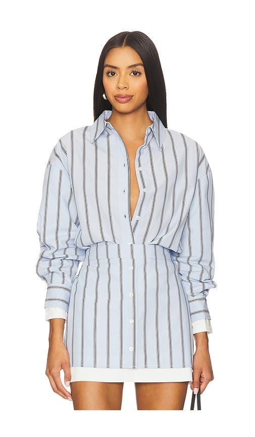 line & dot leia shirt in blue. - size l (also in m, xl)