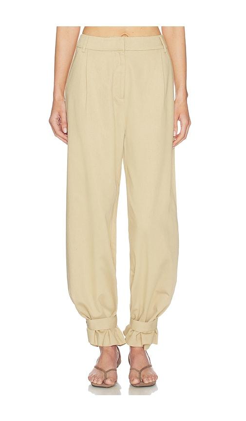 line & dot lelio pants in tan. - size l (also in m, s, xs)