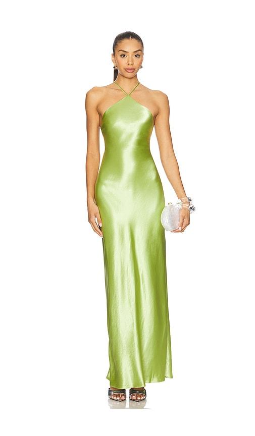 line & dot lima maxi dress in green. - size l (also in xl)