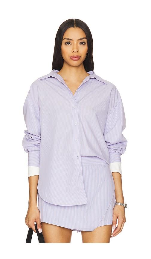 line & dot maxin shirt in lavender. - size l (also in m)