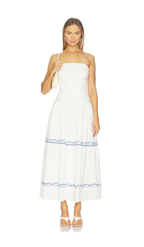 line & dot oia dress in white. - size l (also in m)