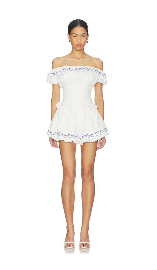 line & dot oia romper in white. - size l (also in s, m)