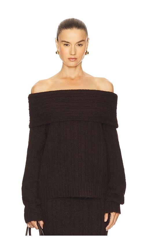 line & dot ophelie sweater in chocolate. - size l (also in s, xs, m, xl)