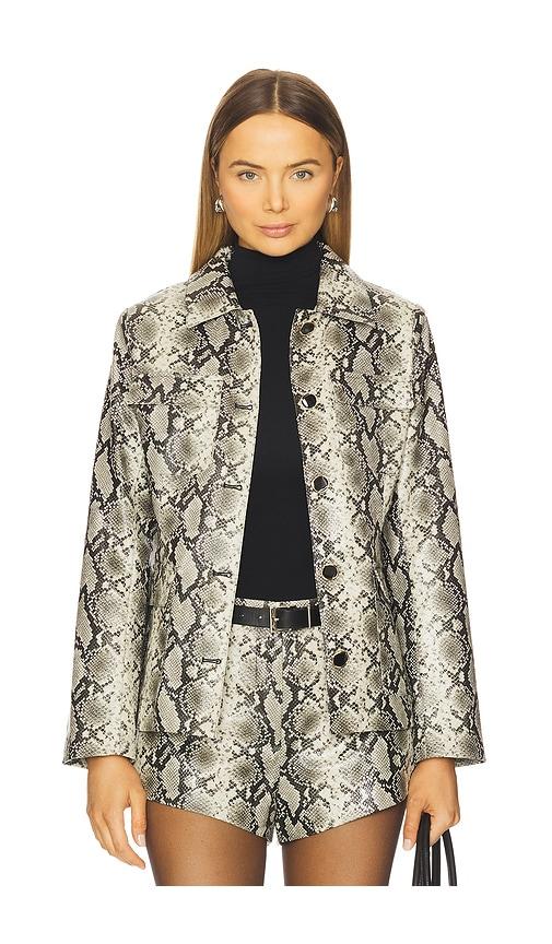 line & dot python jacket in grey. - size s (also in xs)