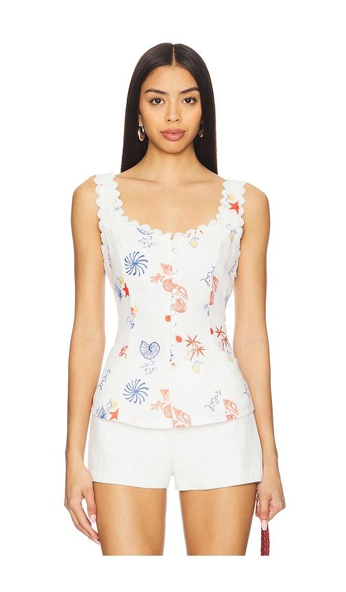 line & dot reeta top in white. - size l (also in xs)