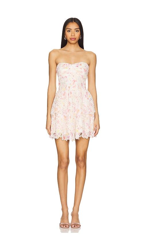line & dot rosa mini dress in cream. - size l (also in s)
