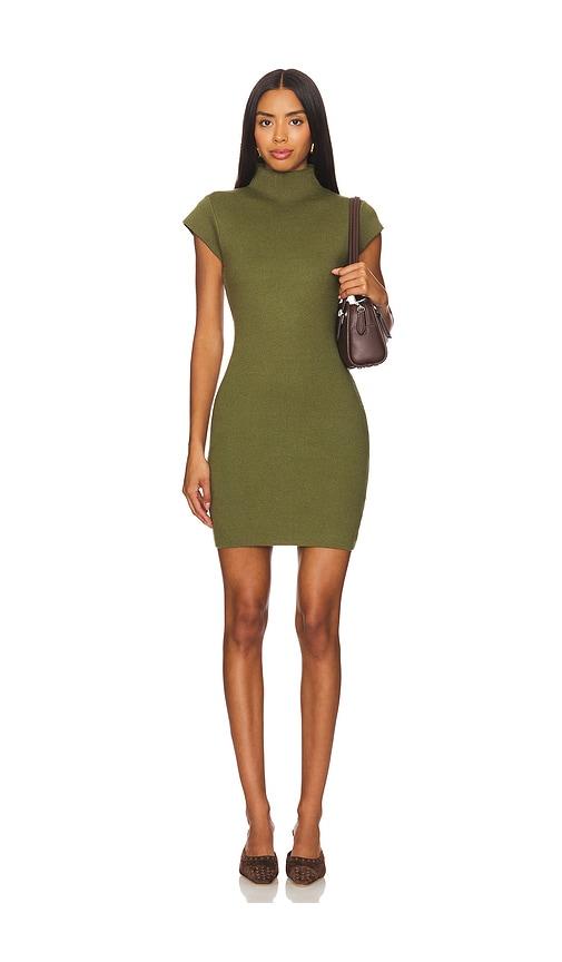 line & dot rumi mini dress in olive. - size s (also in xs)