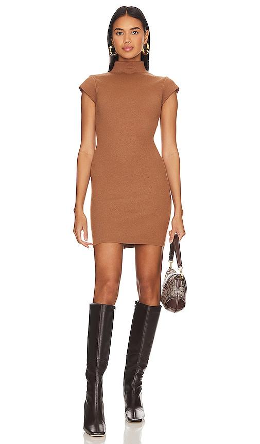line & dot rumi mini sweater dress in tan. - size l (also in xl)