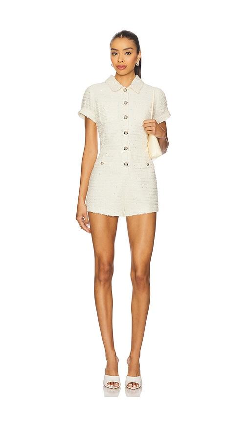 line & dot selani romper in cream. - size l (also in m)