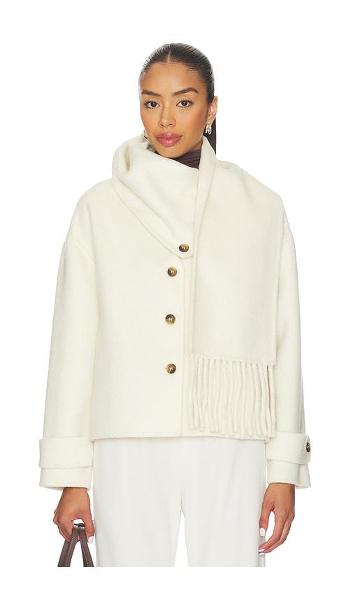 line & dot sofia scarf jacket in cream. - size m (also in s)