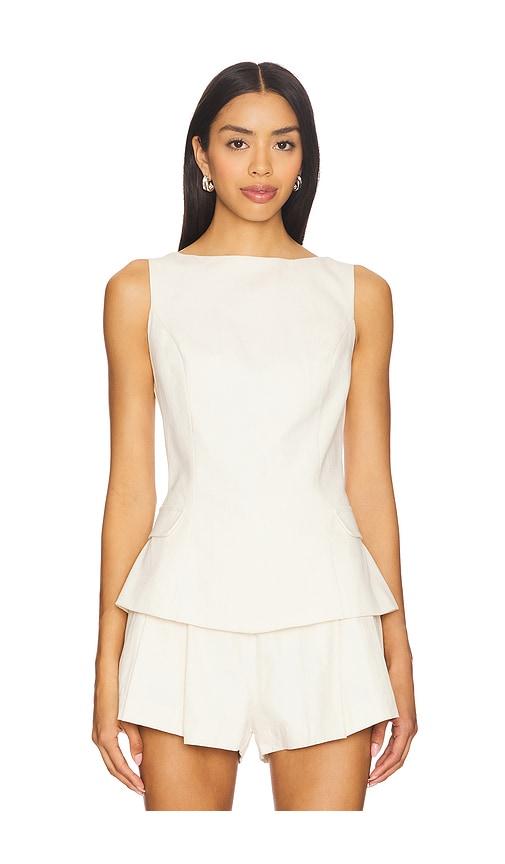 line & dot veni top in cream. - size l (also in xs, m)