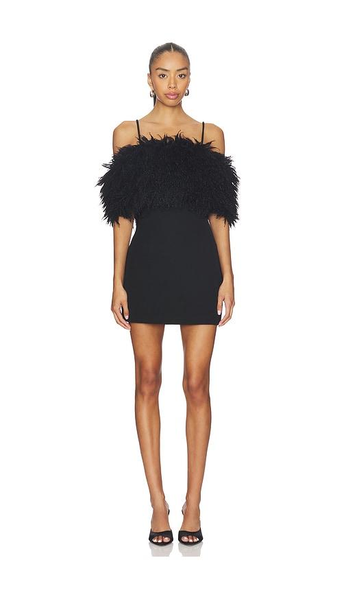 line & dot vesper mini dress in black. - size s (also in xs)