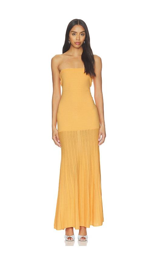 line & dot x revolve arlo tube dress in peach. - size m (also in s, xs)
