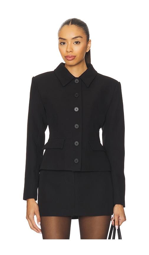 line & dot x revolve derrick jacket in black. - size s (also in xs)