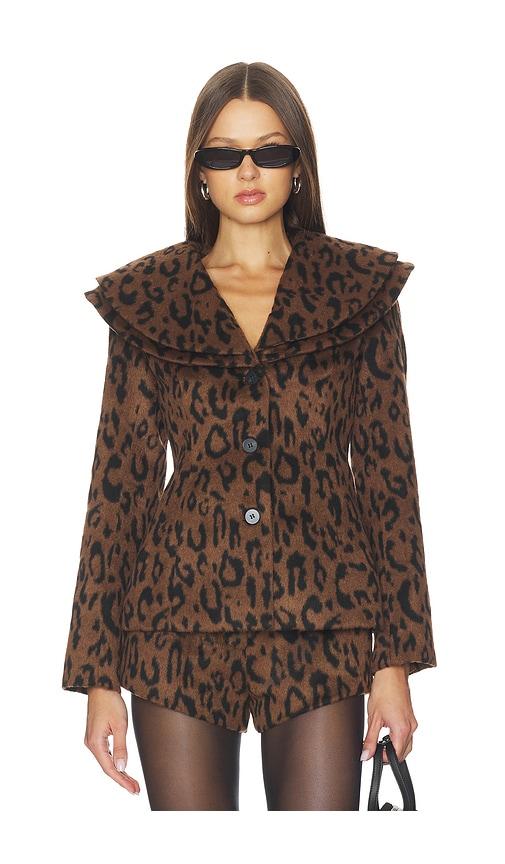 line & dot zahara jacket in brown. - size m (also in s)