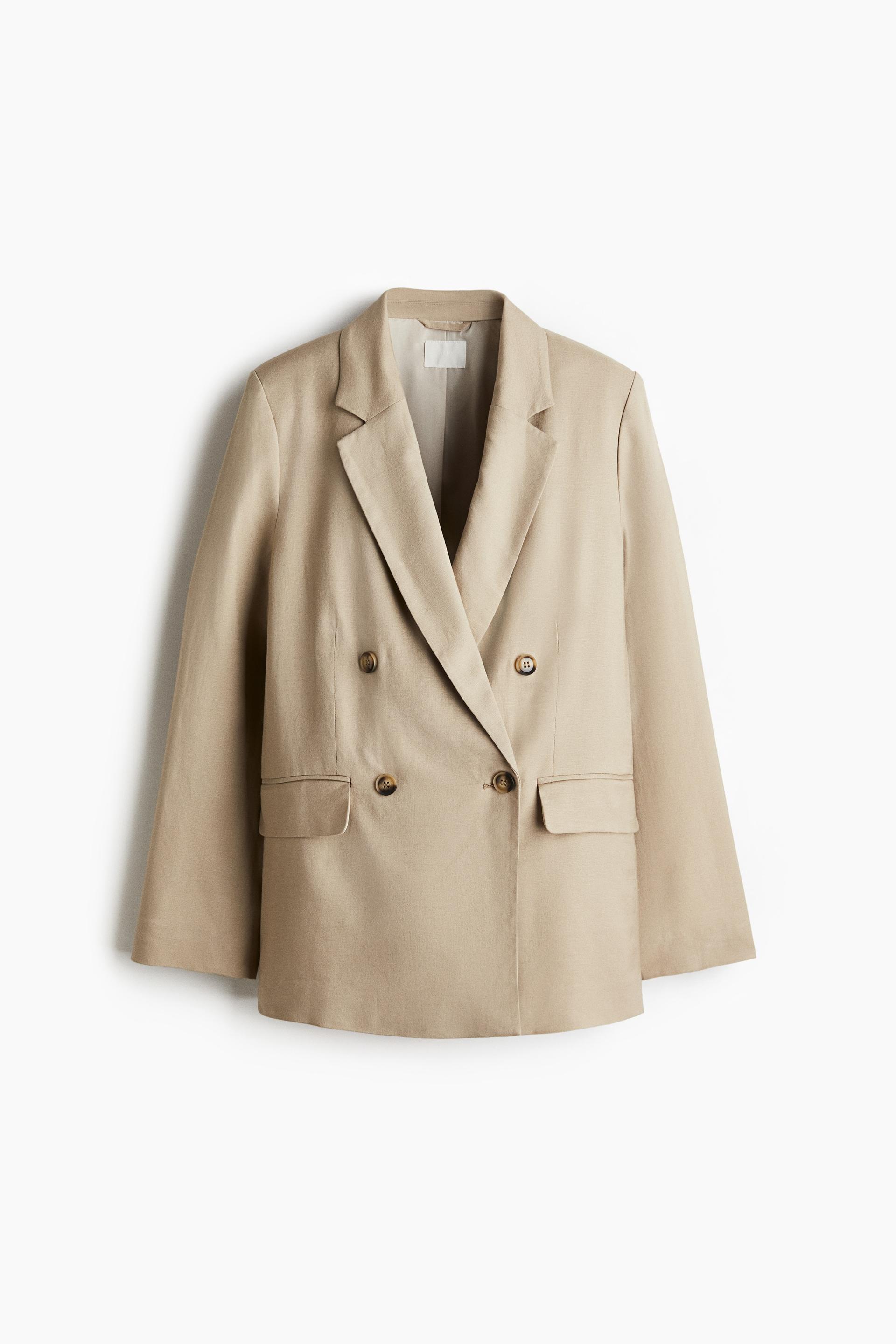 linen-blend blazer