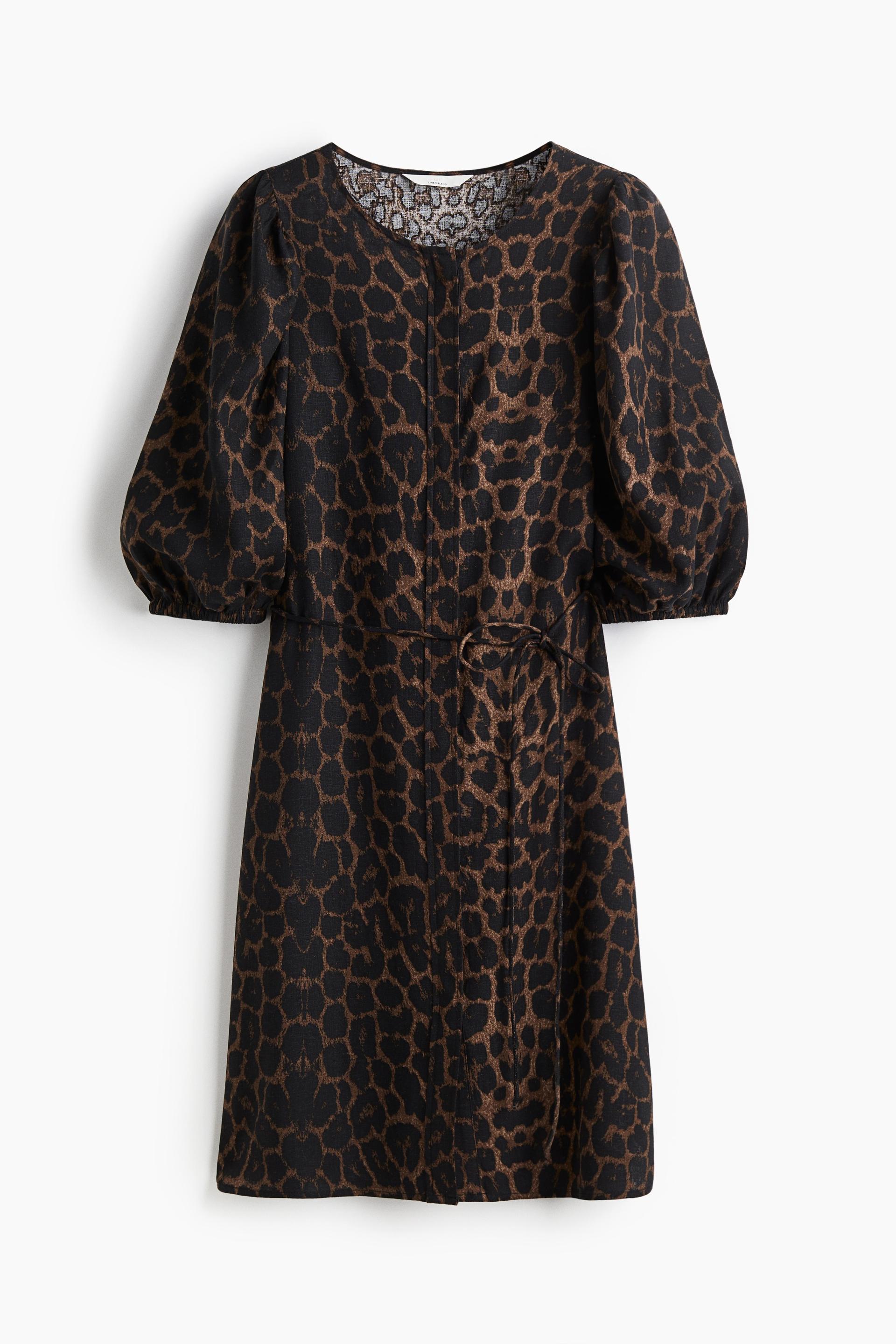 linen-blend dress