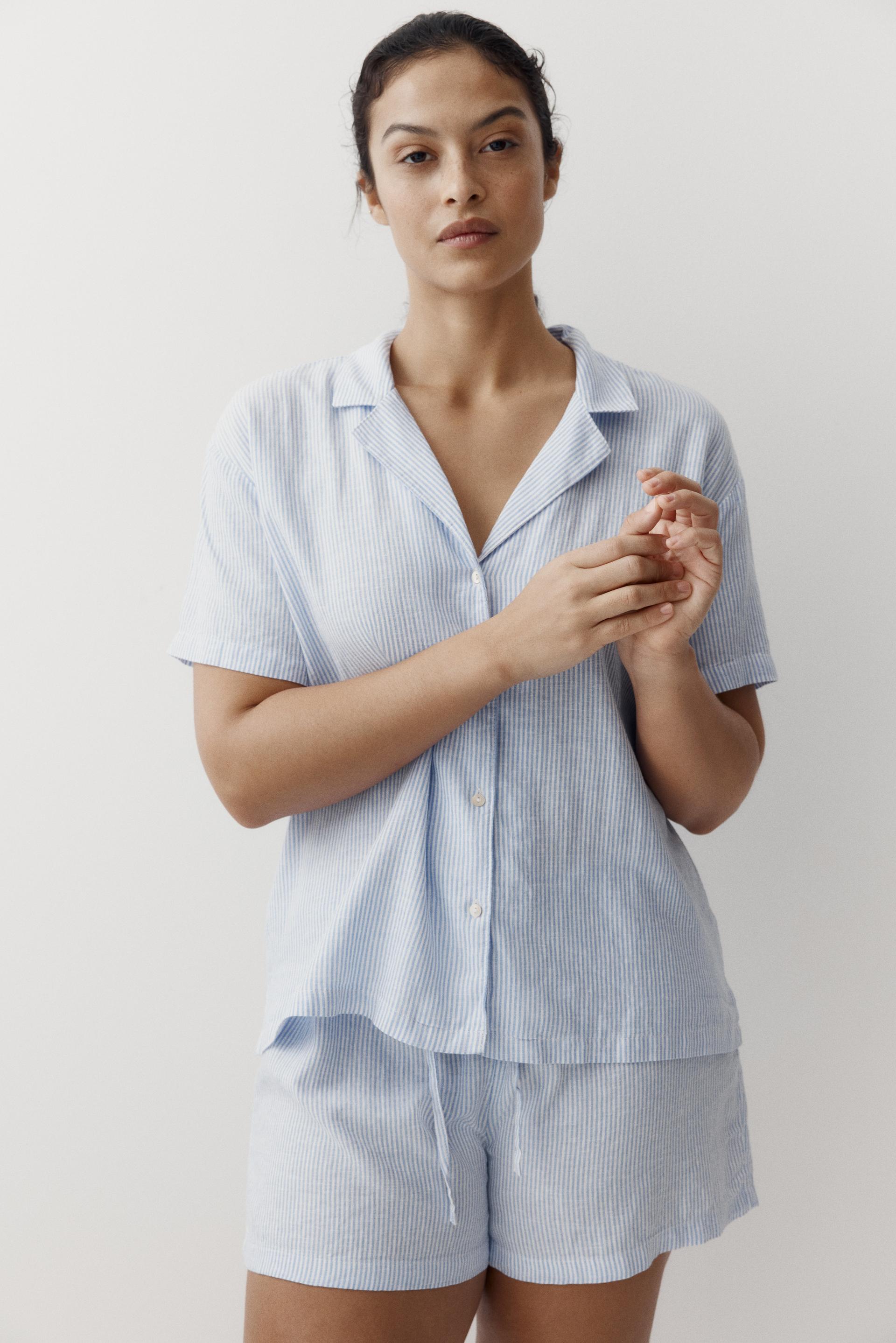 linen-blend pajamas
