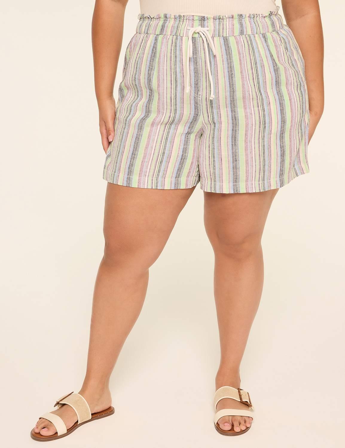 linen-blend relaxed pull-on 5.5" short