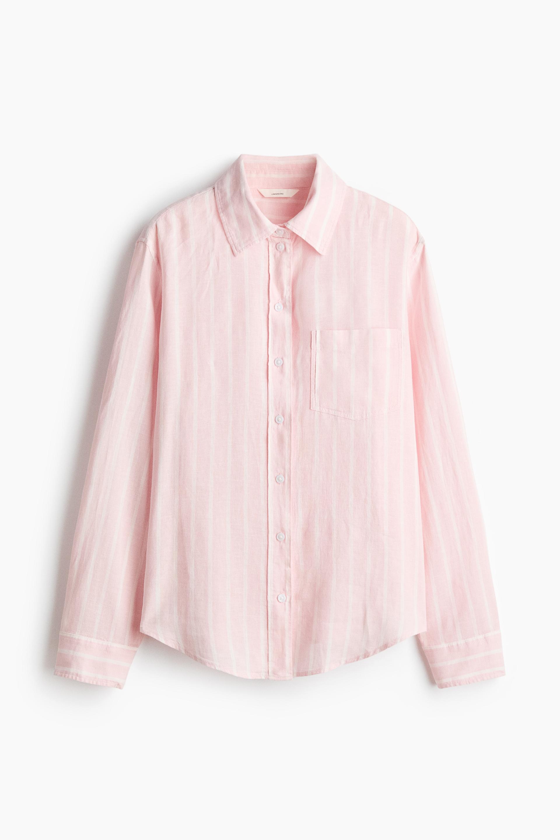 linen-blend shirt