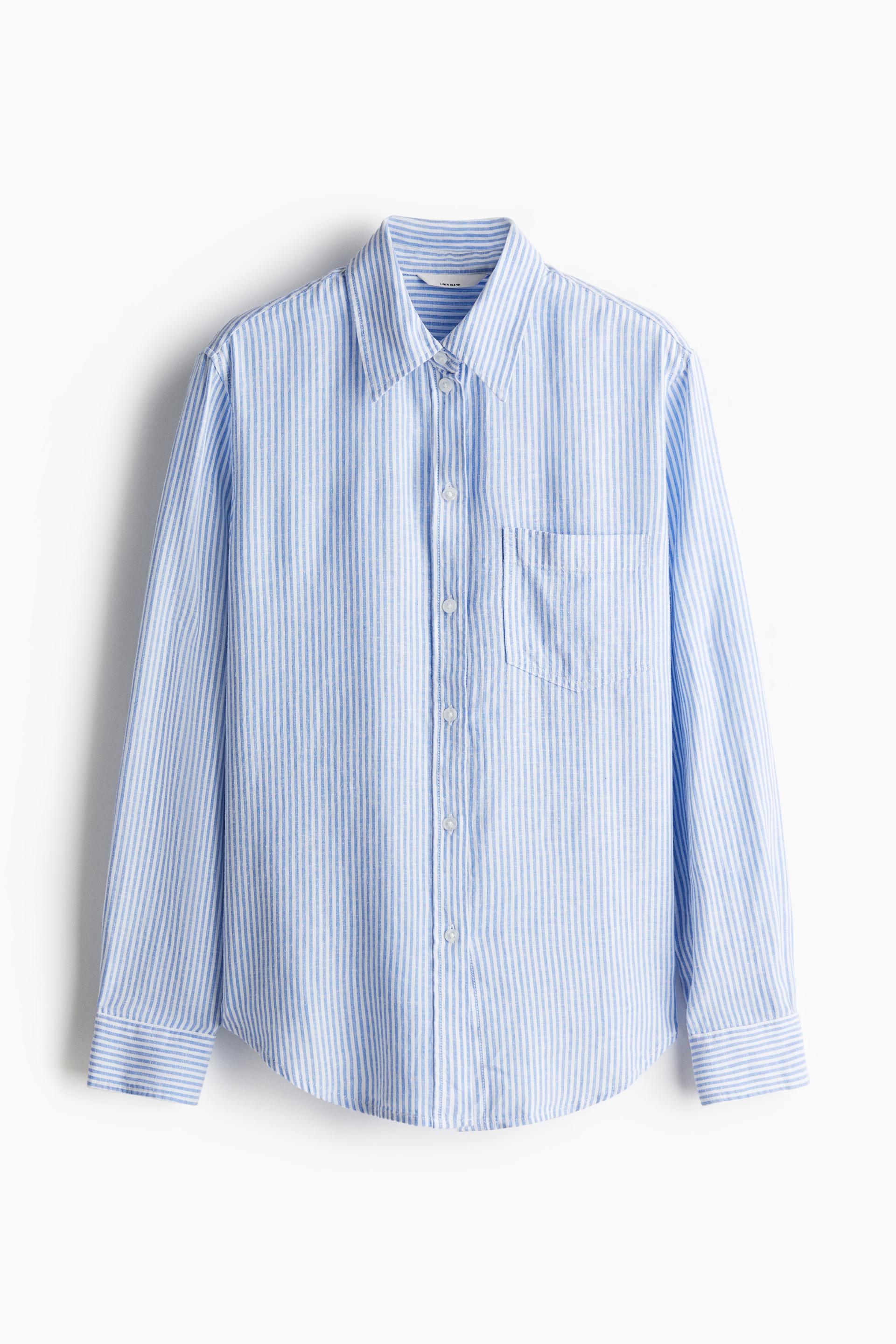 linen-blend shirt