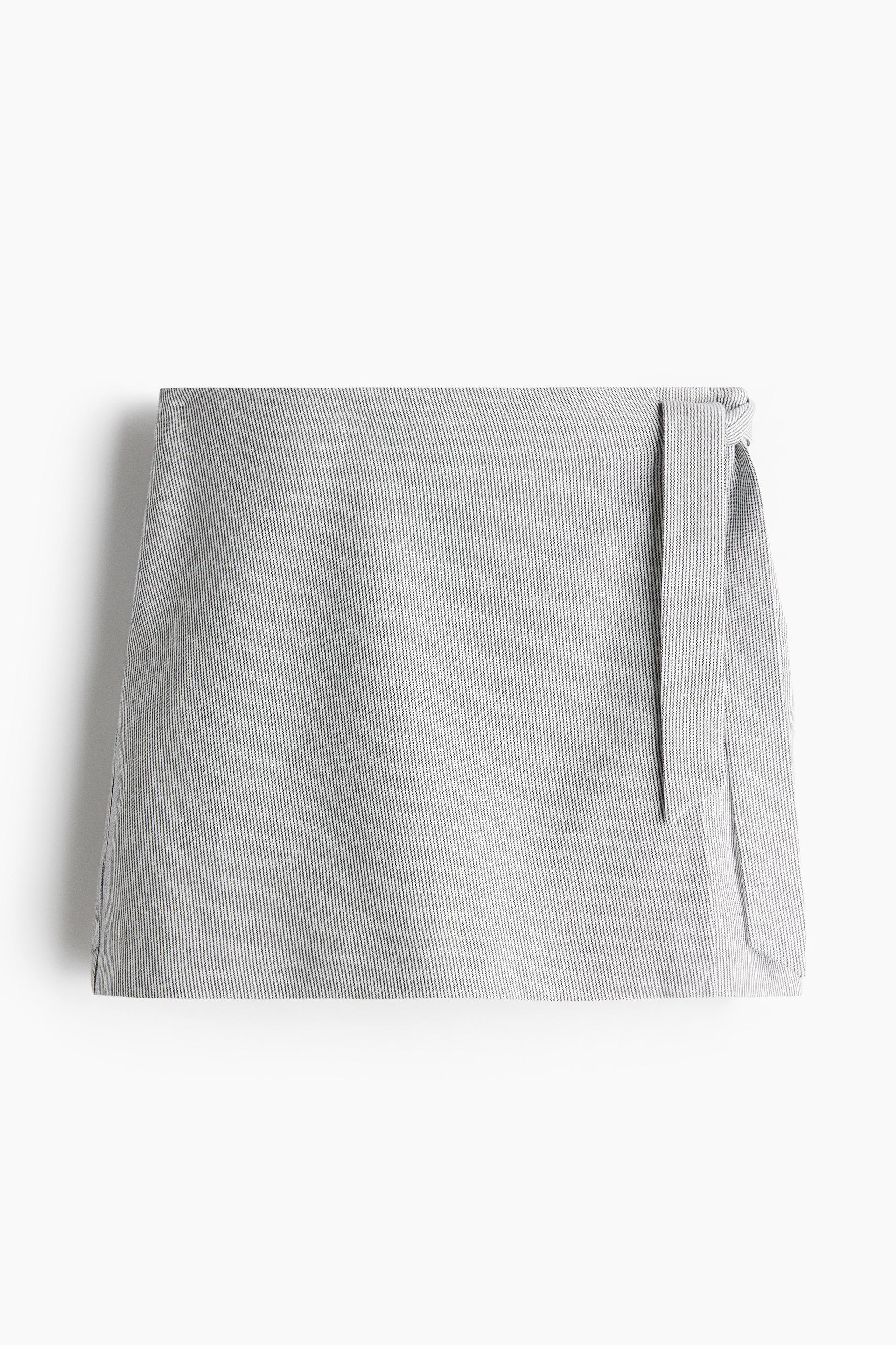 linen-blend skort