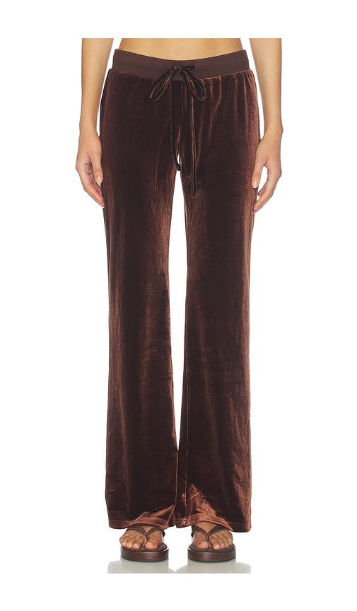 lioness alba track pant in chocolate. - size l (also in xxs, xs, s, m, xl)