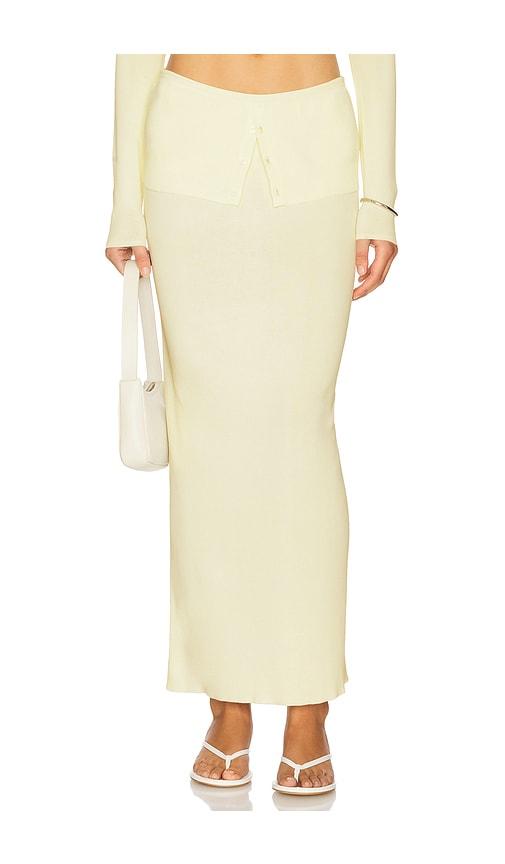 lioness amour maxi skirt in lemon. - size m (also in s)