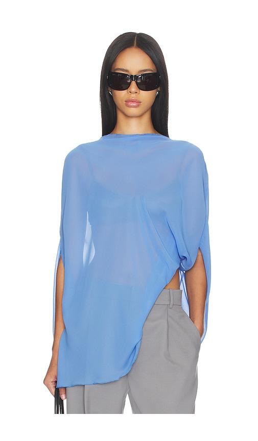 lioness aura poncho in blue. - size l (also in xs, s, m)