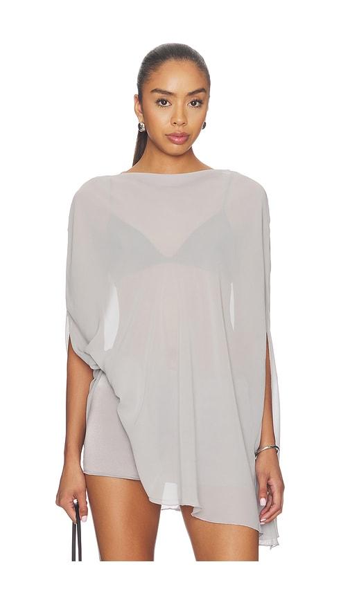 lioness aura poncho in grey. - size m (also in s)