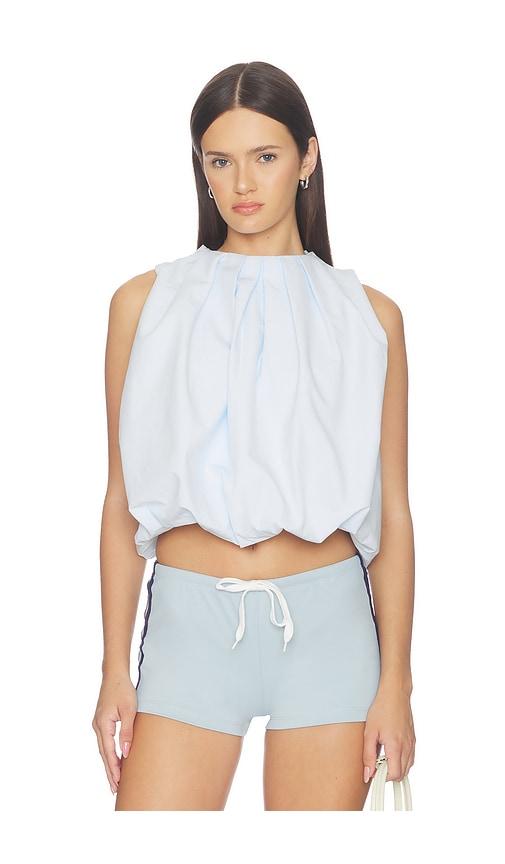 lioness beverly bubble top in baby blue. - size l (also in xxs, xs, s, m, xl)