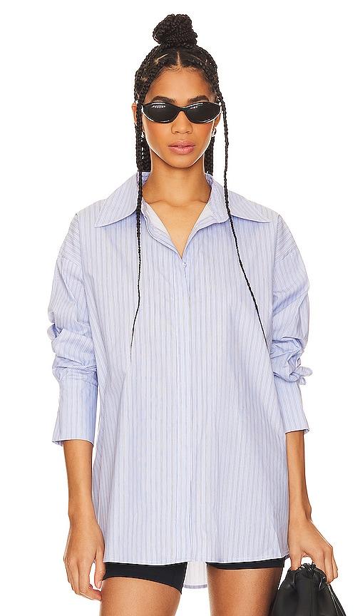 lioness boyfriend shirt in blue. - size s (also in xxs, xs, xl, xxl)