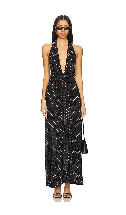 lioness district maxi dress in black. - size xl (also in xxl)