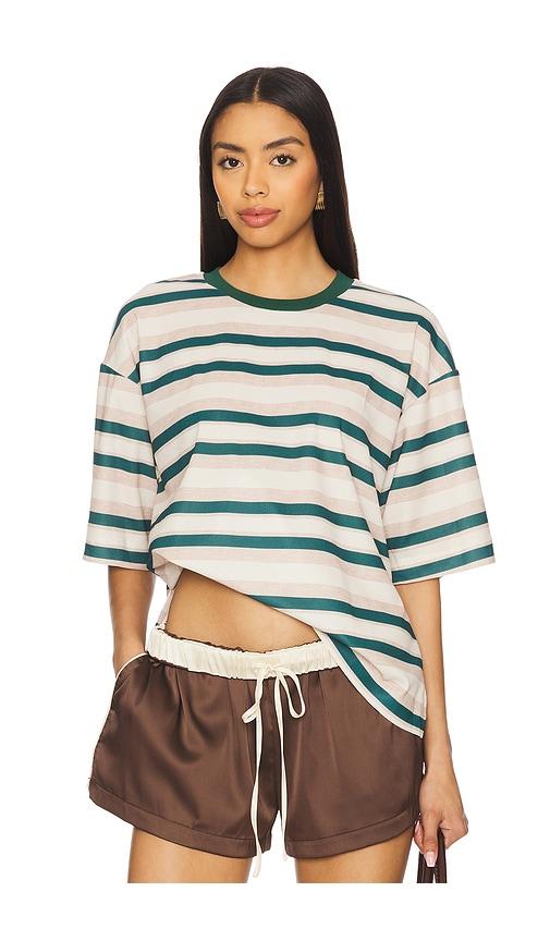 lioness emerging tee in green,beige. - size xs (also in xxs)