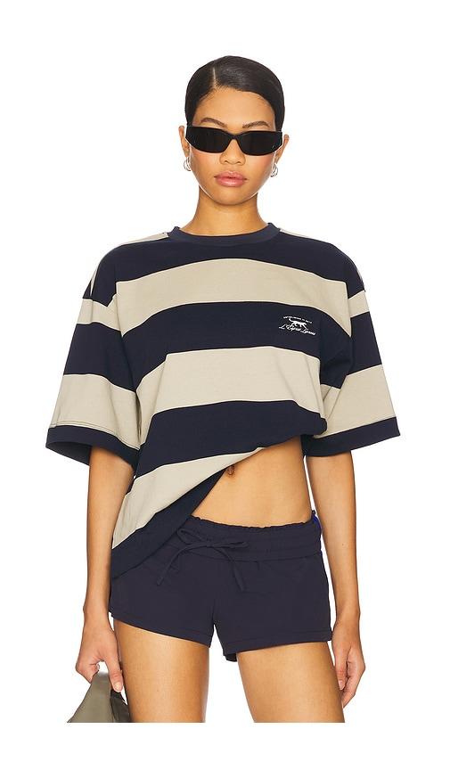 lioness emerging tee in navy,neutral. - size l (also in xs, s, m)