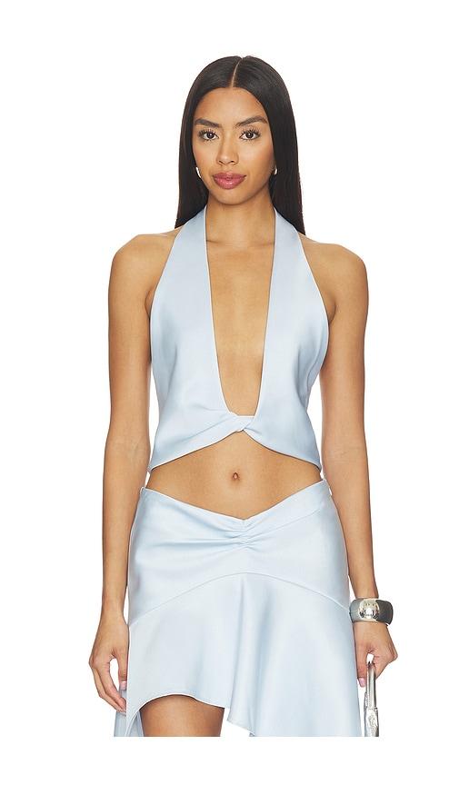 lioness esme halter top in baby blue. - size l (also in m, xl, xxl)