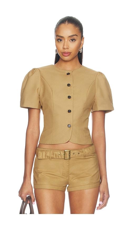 lioness femme blouse in brown. - size l (also in xxs, xs, s, m)