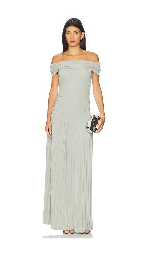 lioness field of dreams maxi dress in sage. - size s (also in xs, xxl)