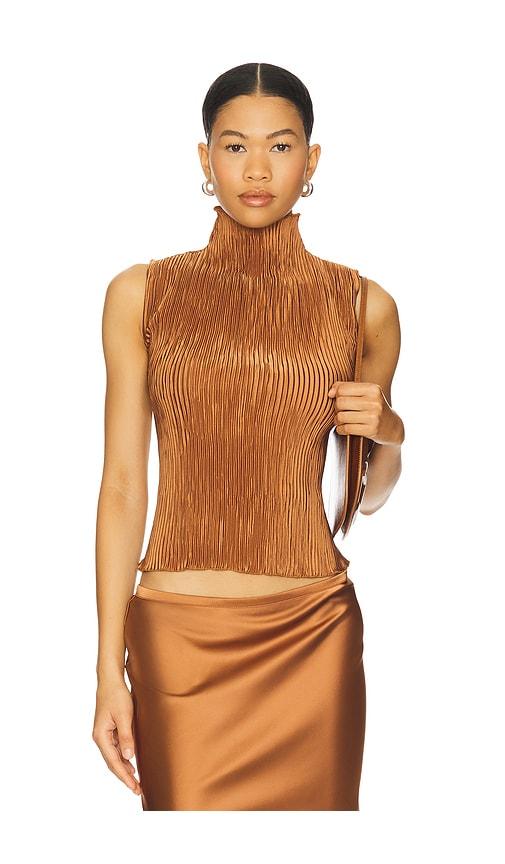 lioness ford top in rust. - size s (also in xxs, xs, xl)