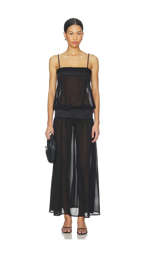 lioness gracia maxi dress in black. - size xl (also in xxl)