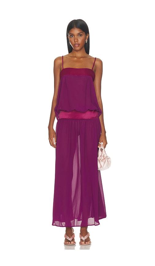 lioness gracia maxi dress in wine. - size l (also in m, s, xl)