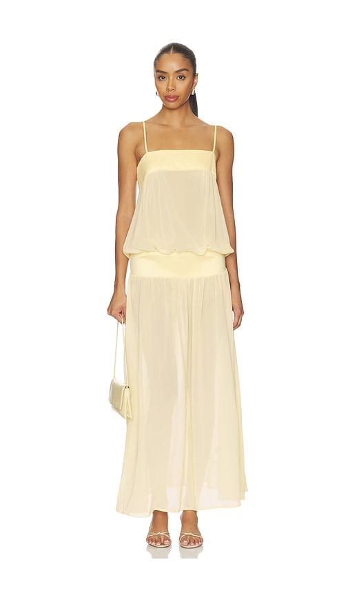 lioness gracia maxi dress in yellow. - size l (also in s, xs, m, xl, xxl)