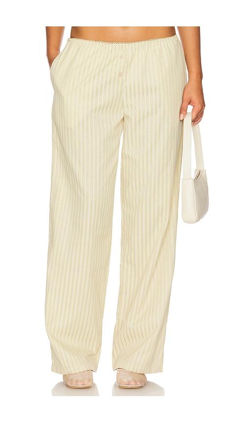 lioness in bloom pant in lemon. - size m (also in xs, s)