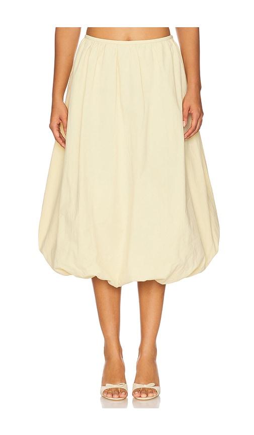 lioness intuition bubble midi skirt in lemon. - size m (also in s)