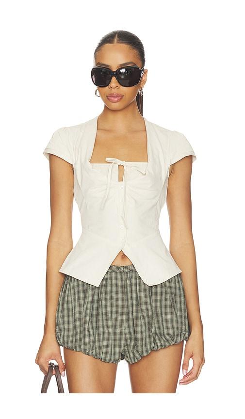 lioness kendall top in beige. - size l (also in s, xxs, xs, m, xl, xxl)