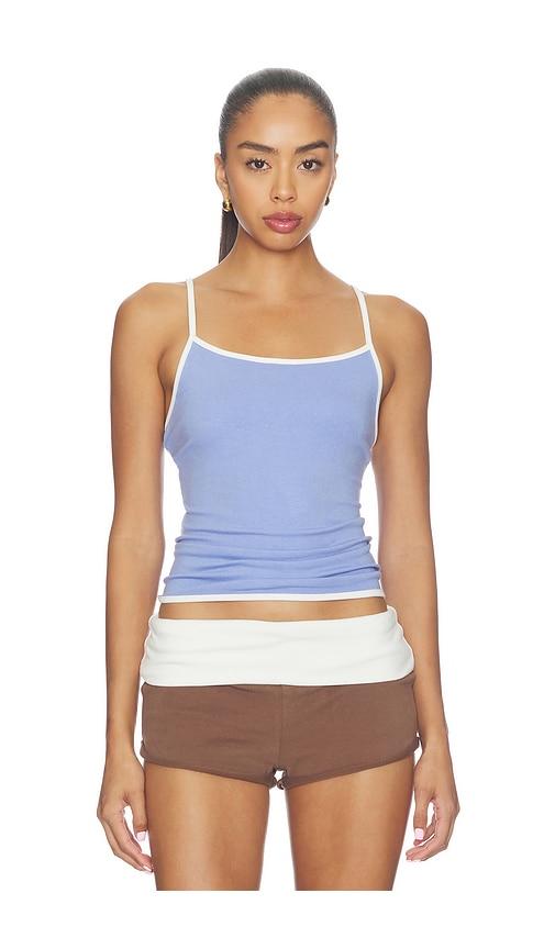lioness layover tank in baby blue. - size l (also in m, s, xl, xs, xxl, xxs)