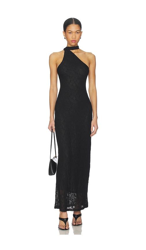 lioness lux lace maxi dress in black. - size l (also in m, s)