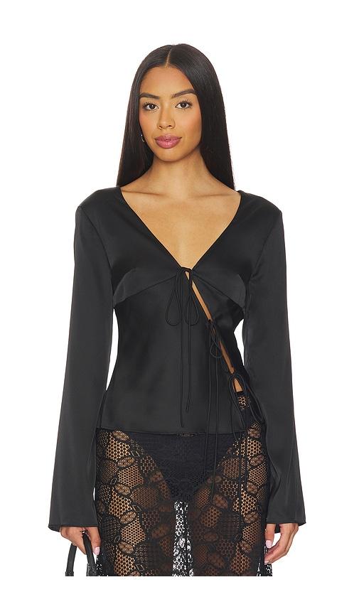 lioness mariah long sleeve top in black. - size l (also in s, xxs, xs, m, xl, xxl)